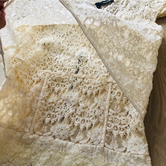 The Kooples Layered Lace Mini Dress in Cream White Size 38 /US Size M - Picture 10 of 15